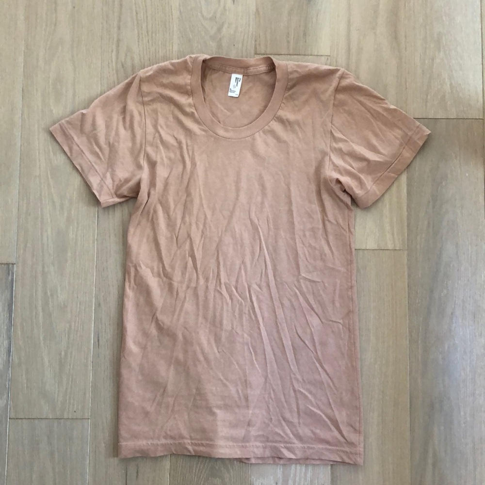 New American Apparel nude color summer t-shirt XS